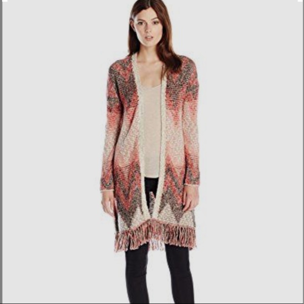 NWOT Lucky Brand Long Fringe Cardigan